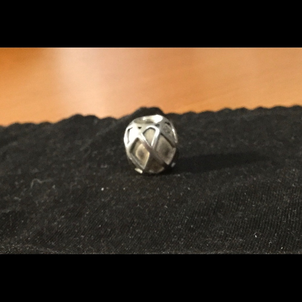 Retired Pandora Harlequin Criss Cross Charm Bead - Picture 5 of 5